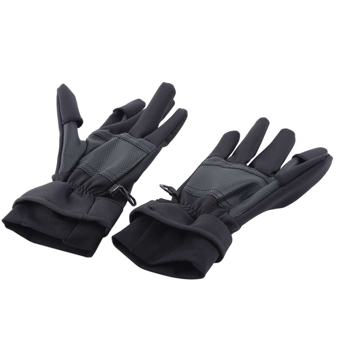 AMZER Outdoor Sports Wind-stopper winter photography gloves with flip-cap fingers for easy camera access on white background