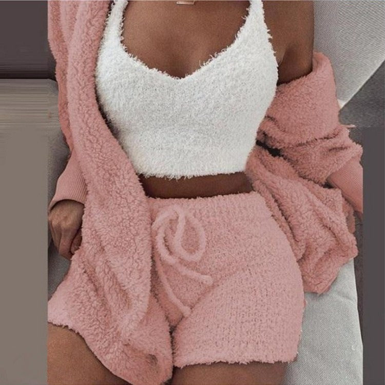 Women's Clothing European And American Winter Plush Home Clothes Casua