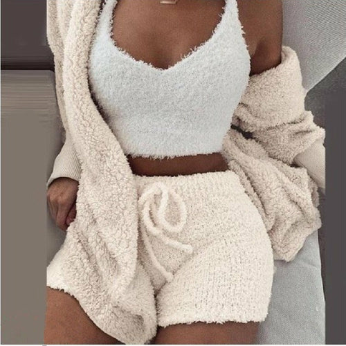 Women's Clothing European And American Winter Plush Home Clothes Casua