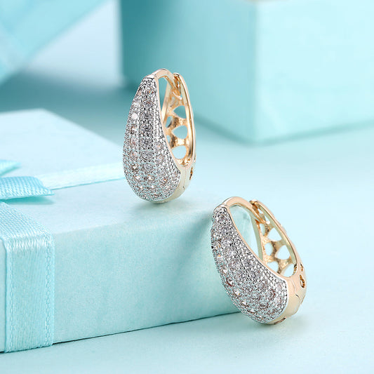 Classic Teardrop Huggie Earring in 18K Gold Plated