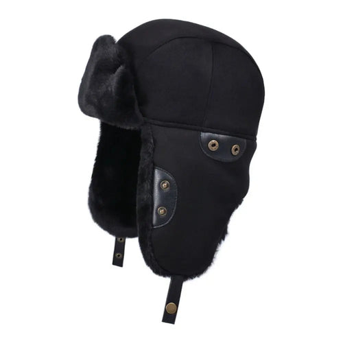 Cute Velvet Winter Hat Windproof Thick Lei Feng Hat Face Enhancing