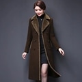 Winter Leopard Print Jacket Women's Stand collar Warm Parkas Outwear