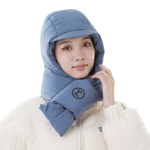 Winter Fleece Cap With Scarf Skiing Cycling Thermal Hat Outdoor Sports