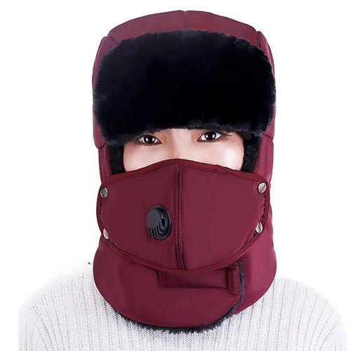 Fashion Trooper Hat Unisex Winter Trapper Cap Ear Flap Hat With Mouth