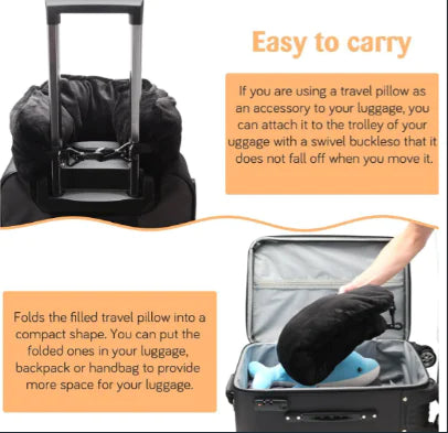 Innovative Travel U-Shaped Pillow with Refillable Clothing Storage