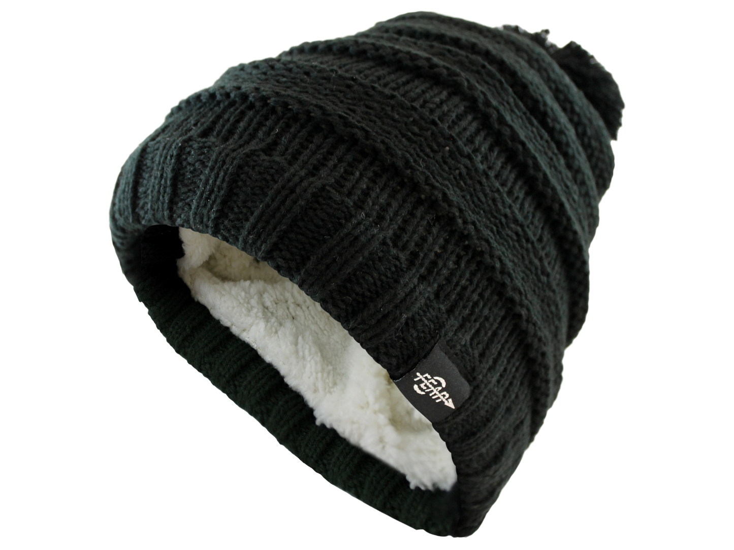 Warmest Plush Insulated Black Beanie Hat Winter Beanies Knitted Warm