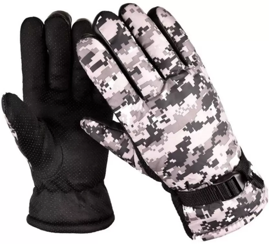 Printed Winter Men Gloves-PURPLE