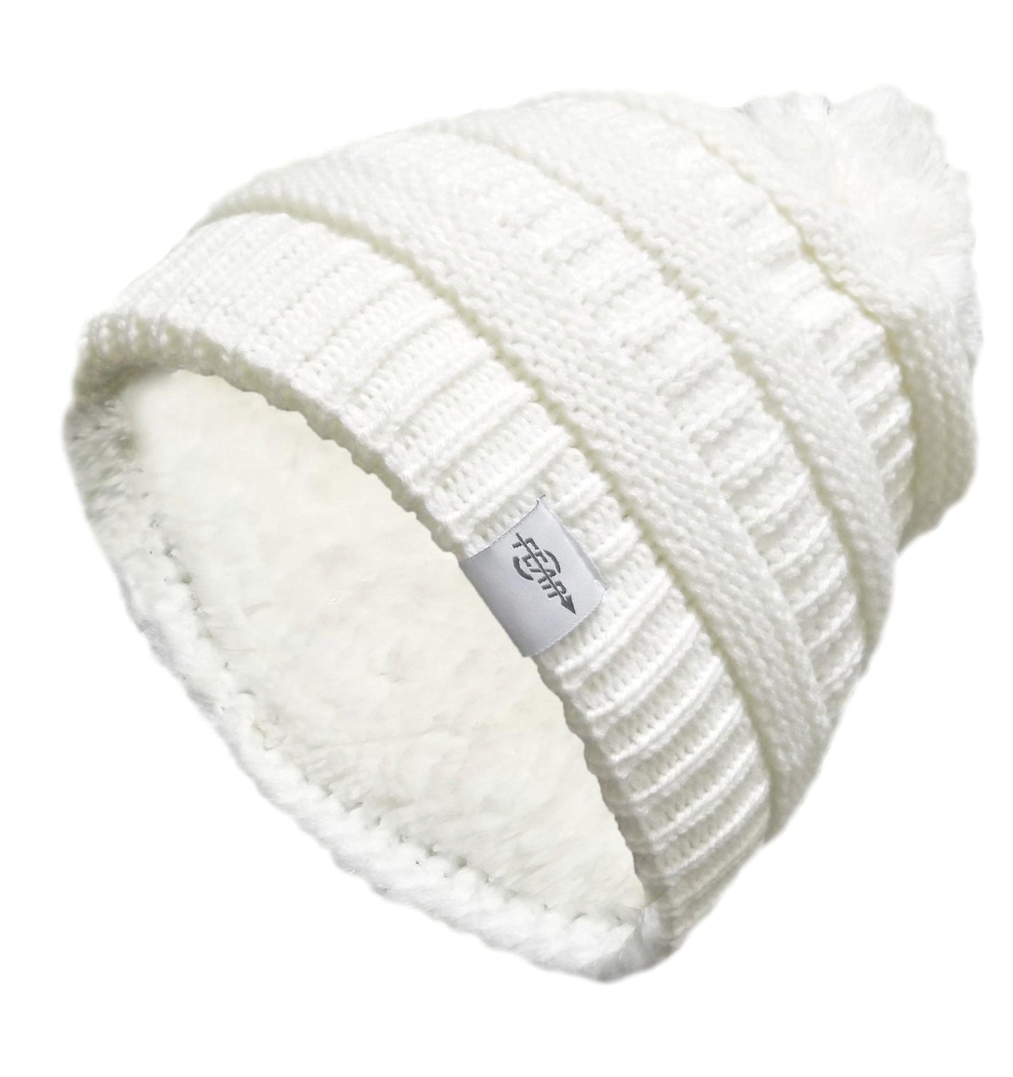 Warmest Plush Insulated Cuff Knit Pom Women Winter Beanie Hat Warm