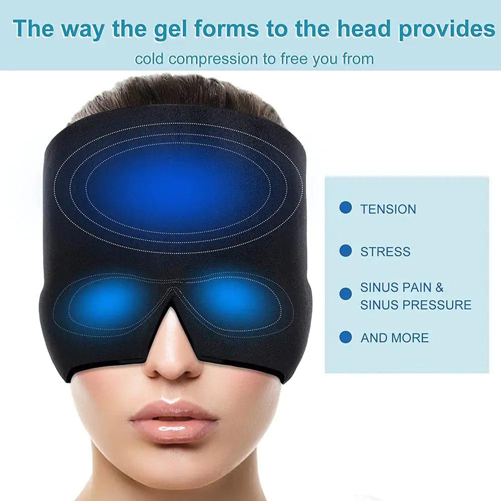 Cooling Comfort Headache Relief Mask with Eye Blocker