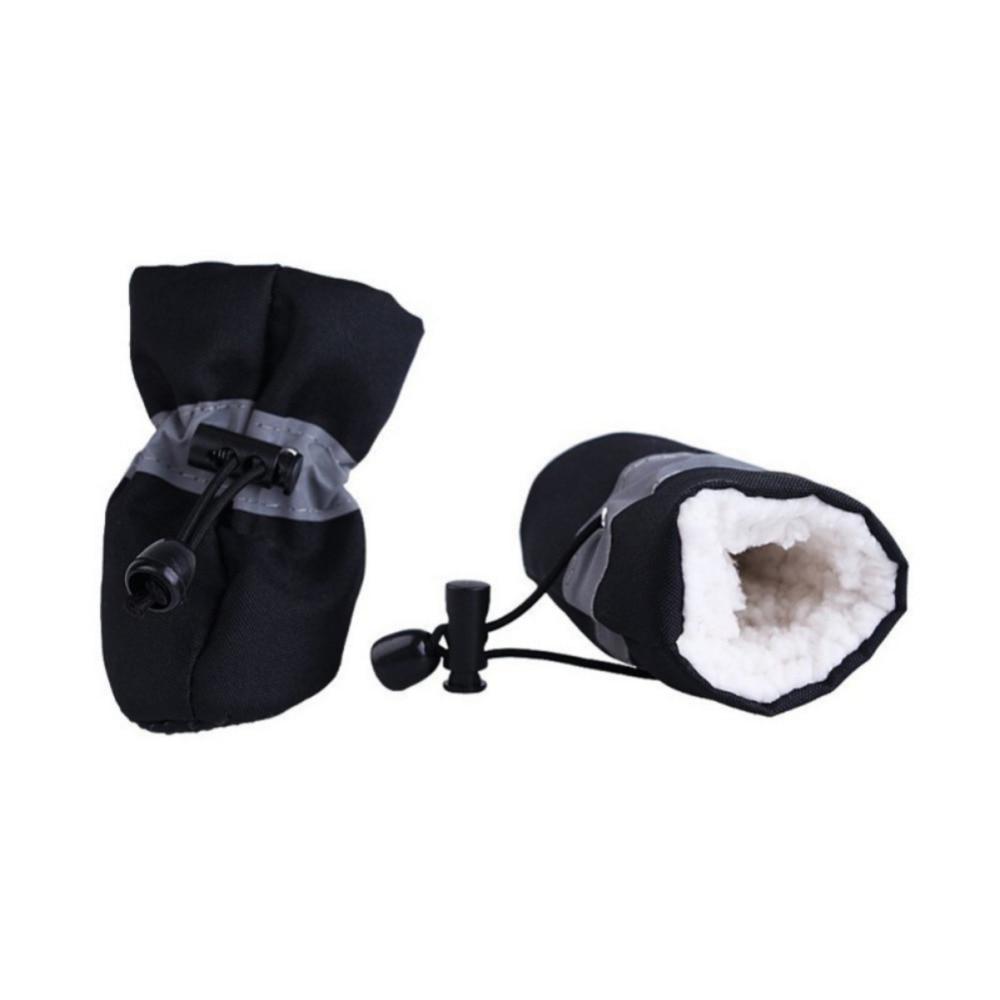 Pair of Dogs Winter Warm Shoes with anti-slip soles and soft, breathable lining, displayed on a white background.