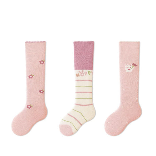 Winter/Autumn Pairs Baby Over-the-Knee Color Patchwork Socks in Combed