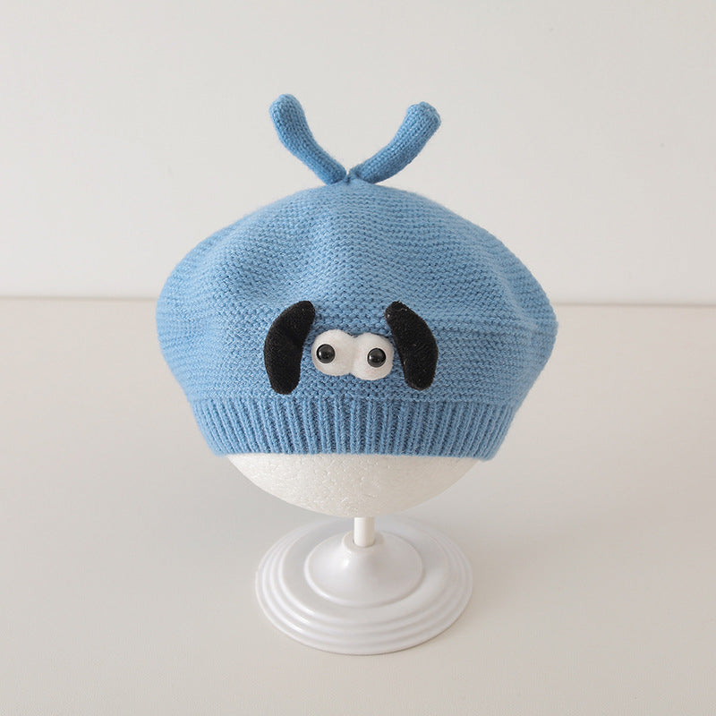 Winter and Autumn Cute Cartoon Knited Hat for Baby: Painter’s Beret