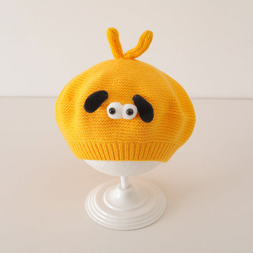 Winter and Autumn Cute Cartoon Knited Hat for Baby: Painter’s Beret