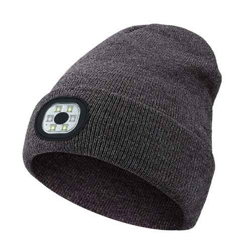 Knit Beanie Hat with Lights for Men & Women, Winter Outdoor LED