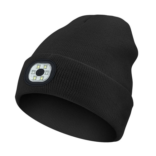 Knit Beanie Hat with Lights for Men & Women, Winter Outdoor LED