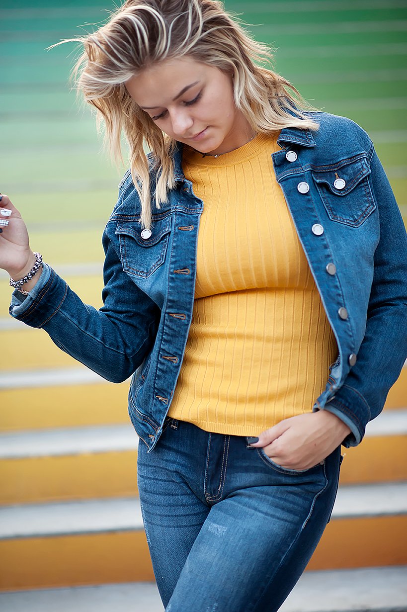 Bella Rib Knit Sweater in Mustard